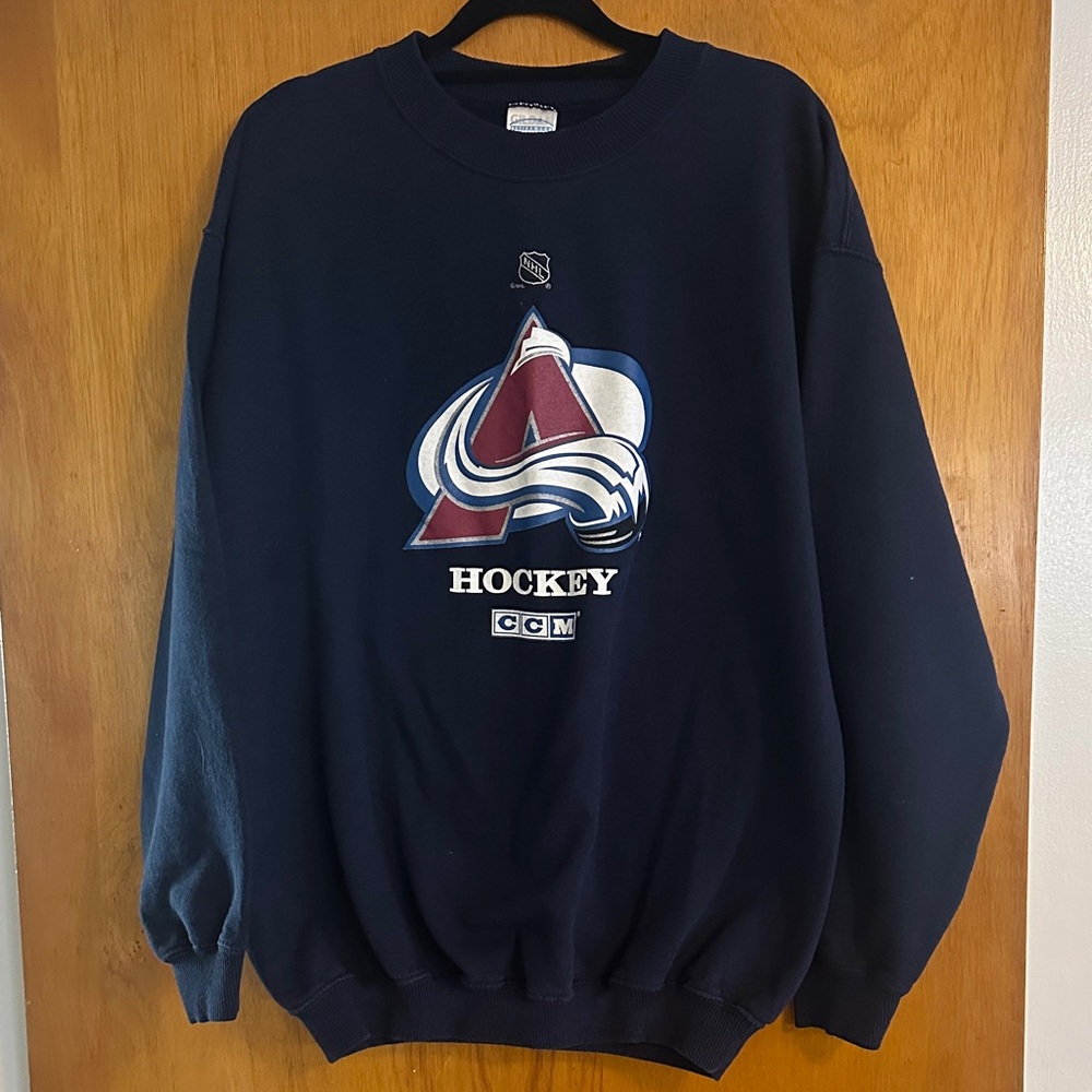 Vintage Crewneck Sweatshirt Denver Colorado Avalanche Hockey